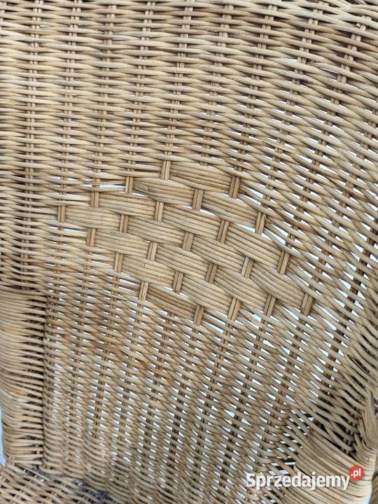 Krzesło rattanowe Ikea Agen klasyk w stylu boho Poddębice