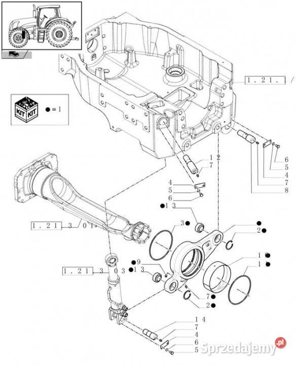Holland T6010 Tuleja 200mm id x 205mm x 60mm l Pozostałe Jastrzębniki