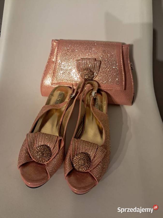 nowy zestaw buty na obcasie torebka kolor