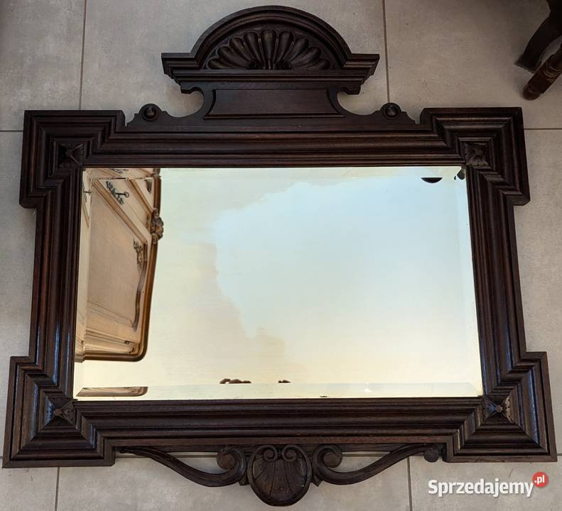 Piękne dębowe lustro eklektycznesklep Dąbrowa Dąbrowa Górnicza sprzedam