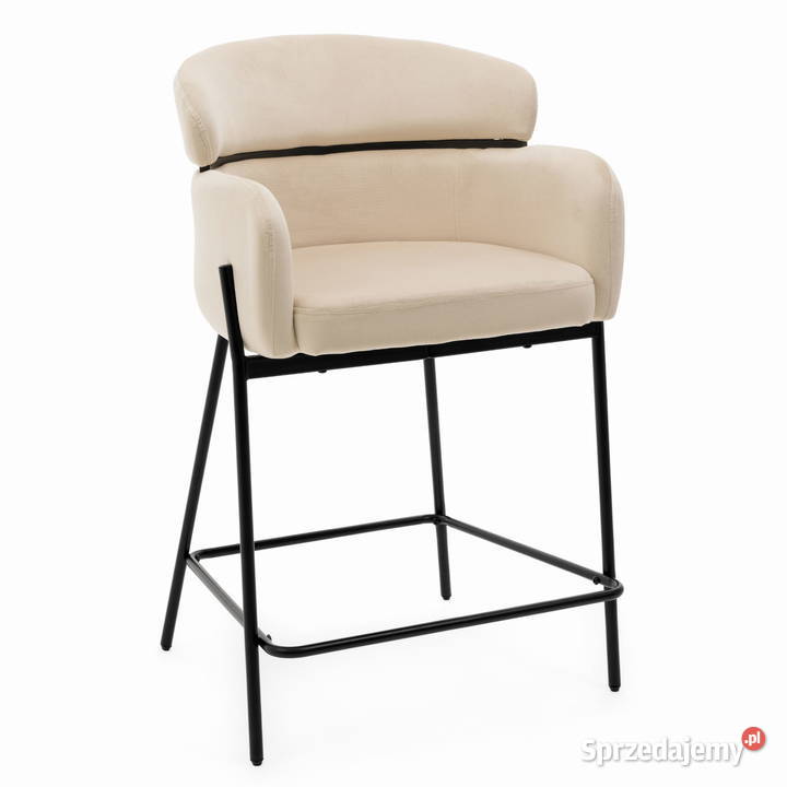 Hoker Tapicerowany Bolzano Jasnobeżowy Wysyłka Hokery