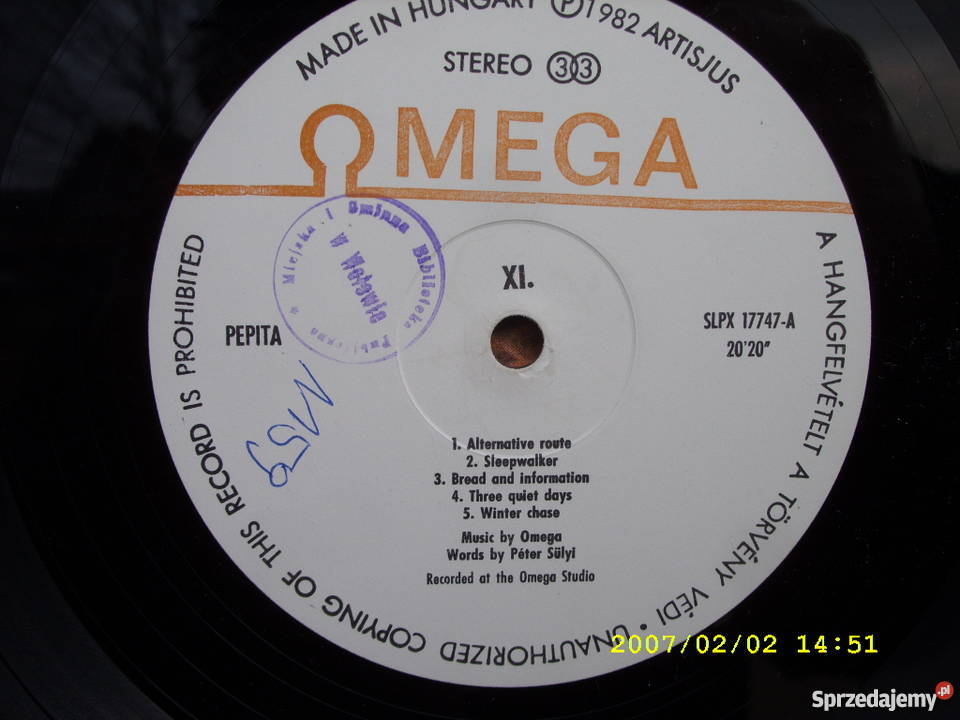 Rock LP OMEGA Hungary 2LP Wołów