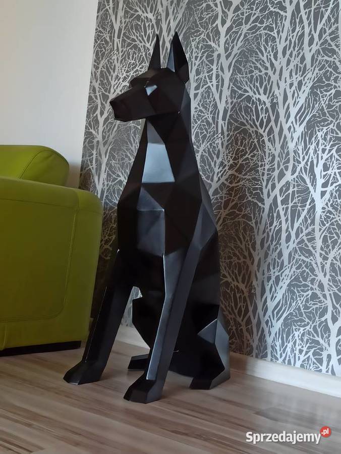Doberman metal rzeźba stał figura pies Opole