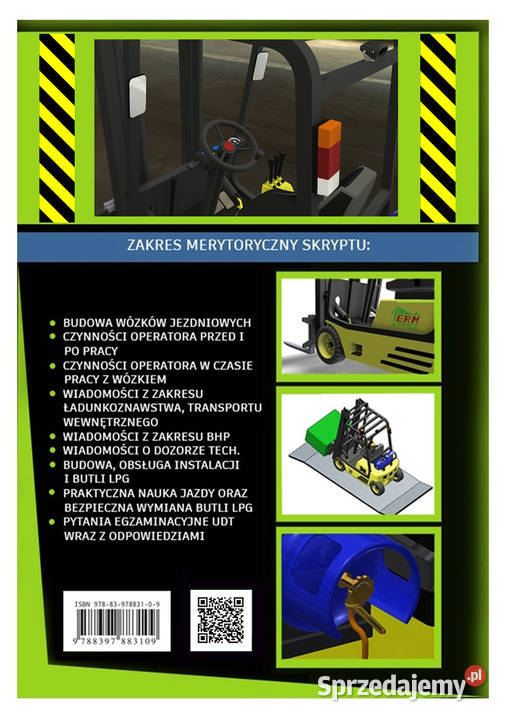 Wózki widłowe Skrypt PDF do szkoleń LPG Pytania technika, nauki techniczne Książki naukowe i popularnonaukowe Wrocław