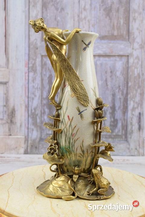 PORCELANOWY WAZON WAZA BRĄZ ELF I CALINECZKA Kraków sprzedam