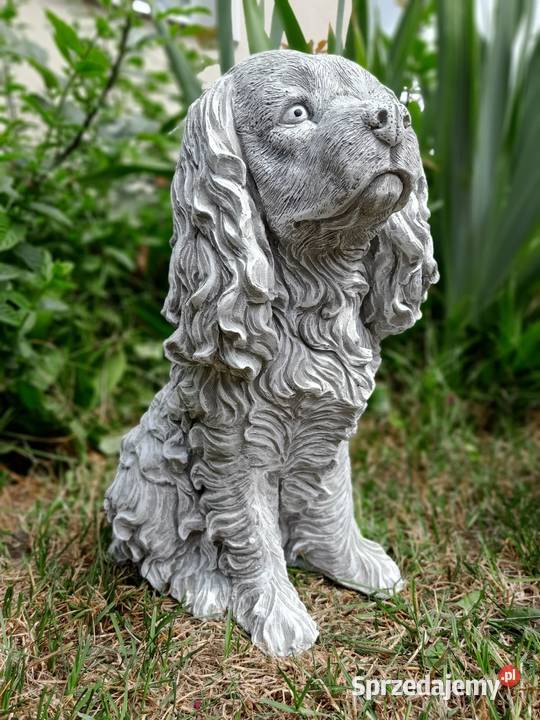 Ozdoba betonowa Figurka Pies Cocker Spaniel Ręcznie malowana