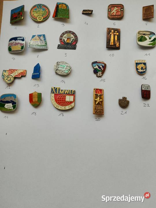 Przypinki wpinki mocowane na szpilce Zabrze