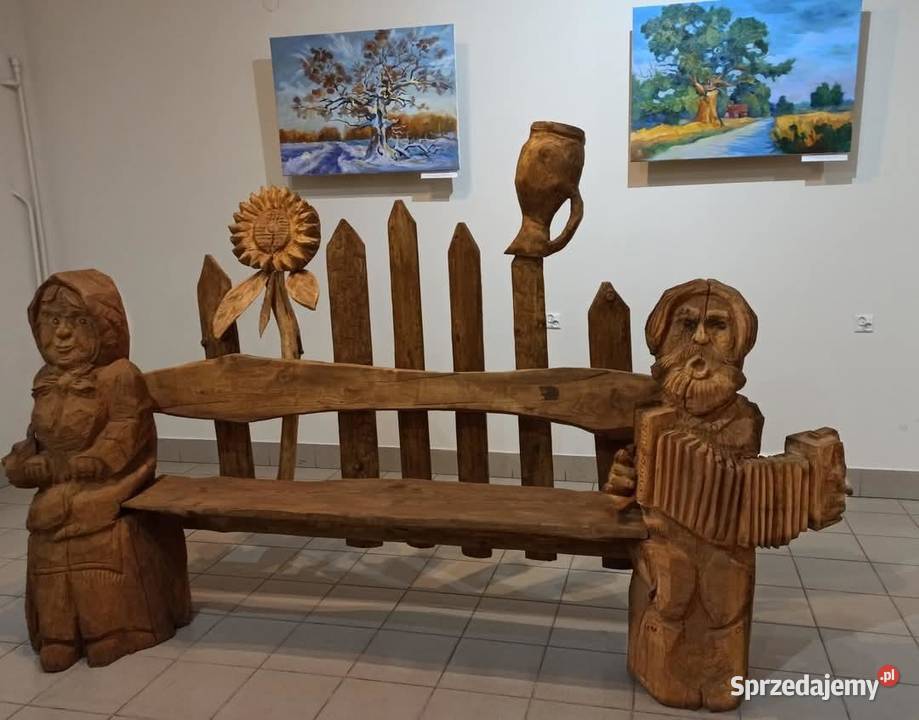 Rzeźbiona ławka artystyczna unikalny akcent do Warszawa