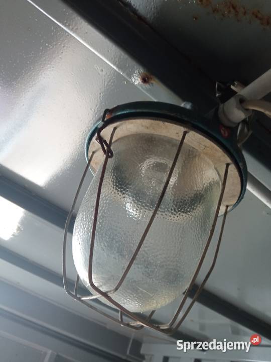 Stara zabytkowa lampa garażowa przemysłowa PRL Pozostałe Szczecin sprzedam