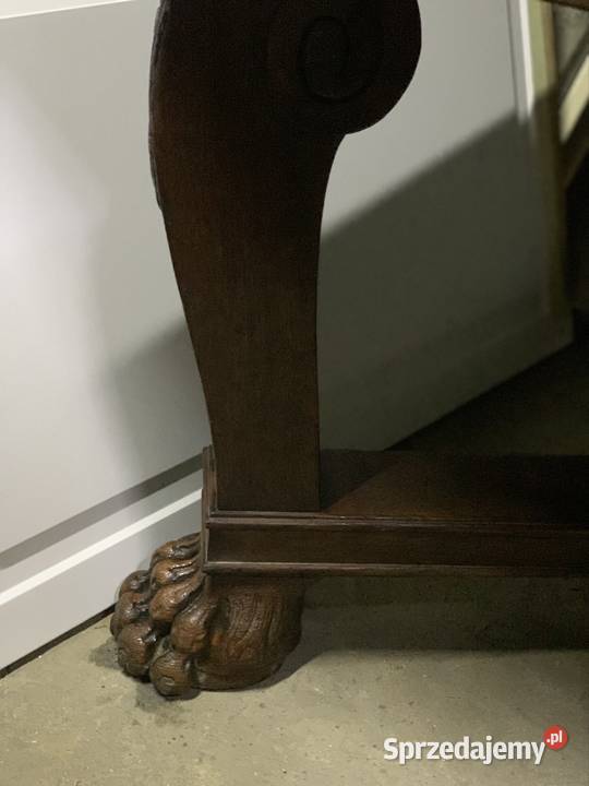 Stół drewniany z lwimi nogami 160x115 Stoły Stoły