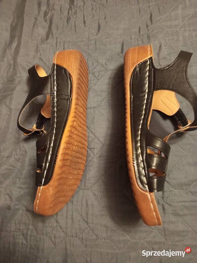 Damskie sandały rozmiar 4243 skóra ekologiczna łódzkie Radomsko sprzedam