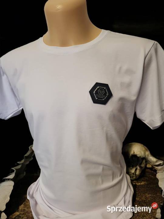 Tshirt męski Philipp Plein Classic małe logo biały