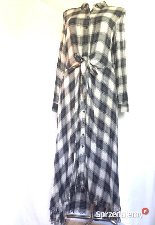 sukienka długa KRATA długi rękaw r 38 Slim BOHO długi Białystok