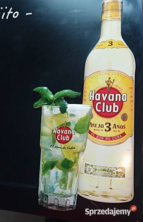 Afisz Szyld metalowy HAVANA CLUB Cennik Tablica Rewal