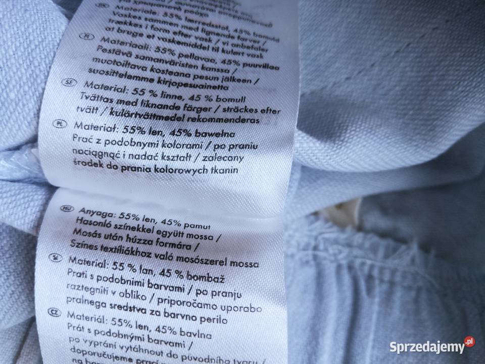 Letnie lniane spodnie z koronką Lupilu 68 3m+ Katowice sprzedam