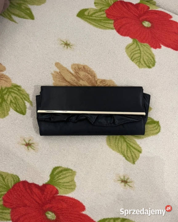 Elegancka klasyczna czarnozłota kopertówka na Torby i torebki Łódź sprzedam