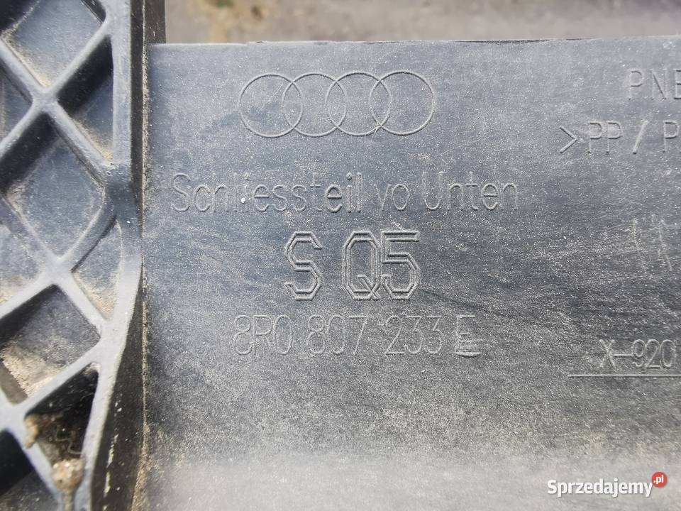 Płyta osłona pod zderzak przód audi Q5 I 1 lift Sieraków