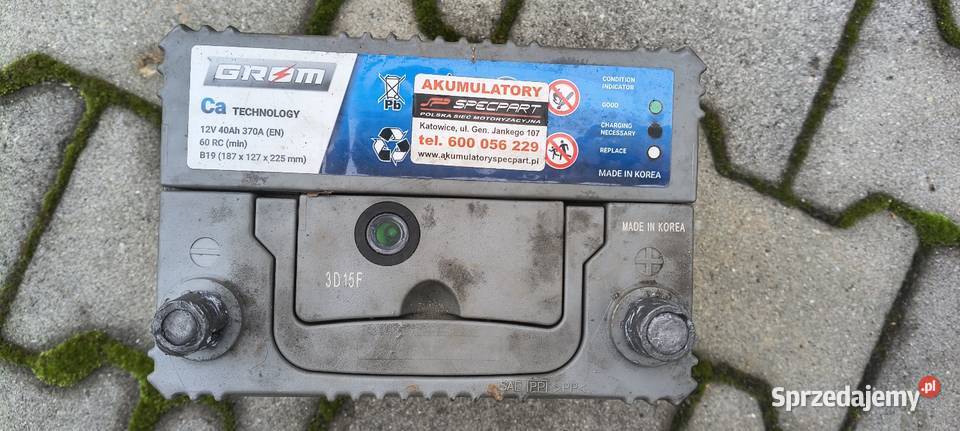 Akumulator Grom 12v 40ah 370a osobowe Częstochowa sprzedam