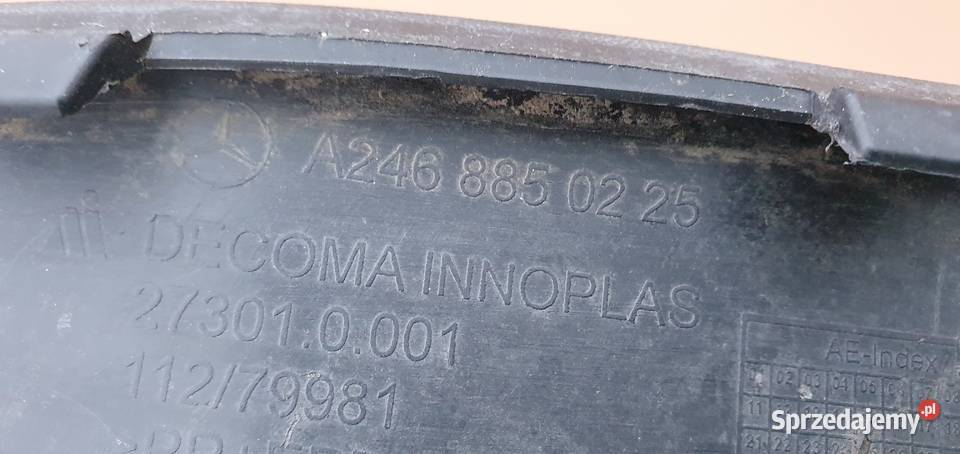 BKLASA W246 SPOILER DOKŁADKA ZDERZAKA TYŁ Trzciel