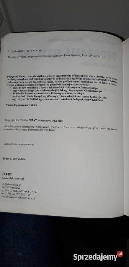 Geografia Klasa 1 Efekt Podręcznik Szkoła Warszawa