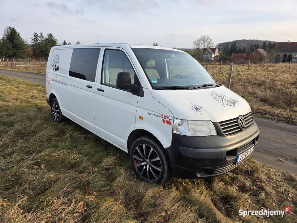 Vw transporter long t5 25tdi zabudowa kamper diesel Lubin
