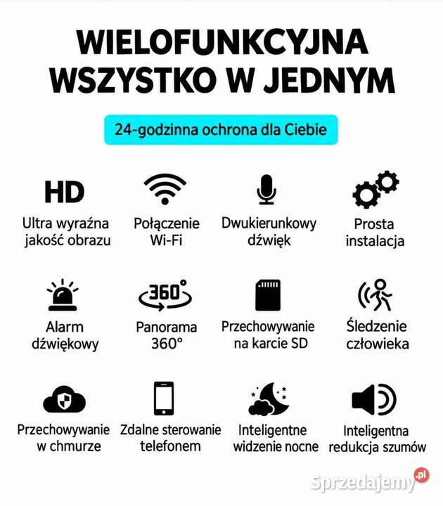 Kamera bezpieczeństwa Neye 4K 8MP WiFi Nowy Korczyn