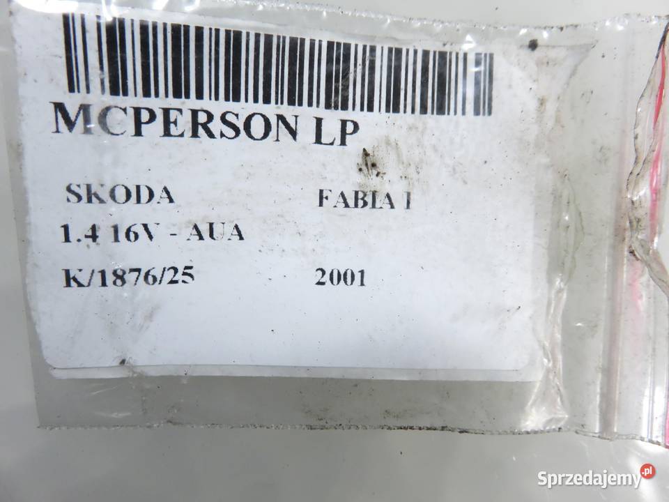 MCPERSON LEWY PRZEDNI SKODA FABIA I 14 16V osobowe