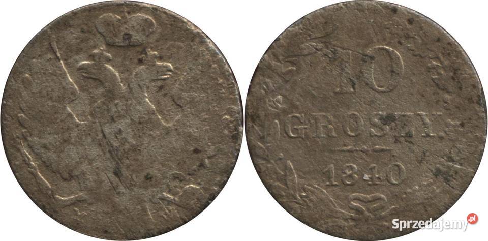 10 groszy 1840 kropka GROSZY rzadkie Numizmatyka pomorskie Charzykowy