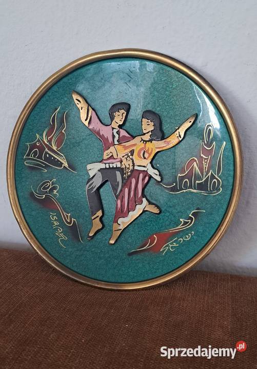 mosiężny ozdobny talerz z Izraela Pozostałe