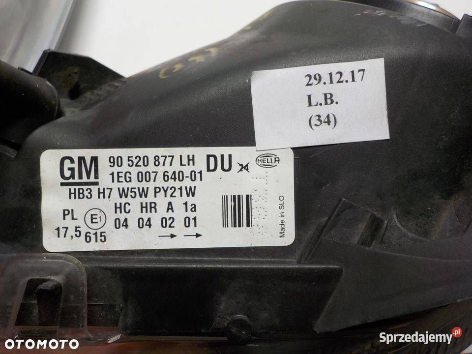 LAMPA LEWA PRZÓD OPEL ASTRA II G HELLA Nowy Tomyśl