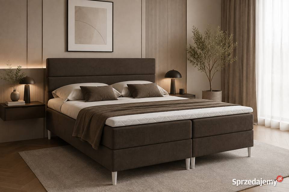 Łóżko 160x200 z eleganckim zagłówkiem prosto 160cm Ostrów Mazowiecka