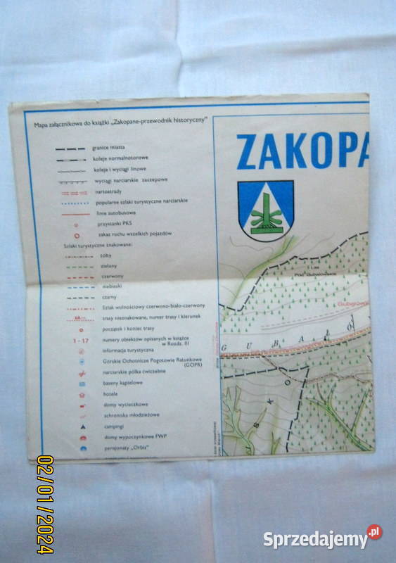 Zakopane przewodnik historyczny z mapką Kraków sprzedam