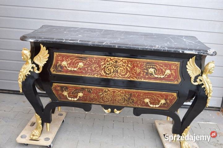 STARA KOMODA BOULLE 250 SZAFA MARMUR BRĄZ