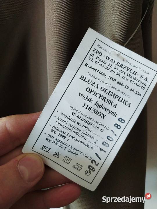 Bluza olimpijka oficera wojsk lądowych 116MON Kraków