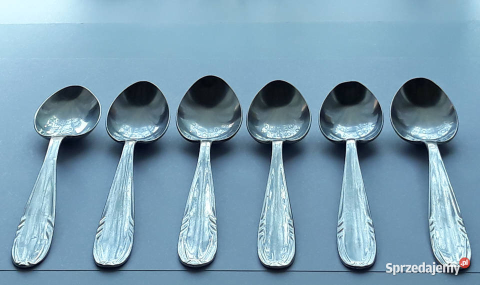 Łyżeczki do herbaty 2 KŁOS Gerlach sztućce PRL śląskie Dąbrowa Górnicza