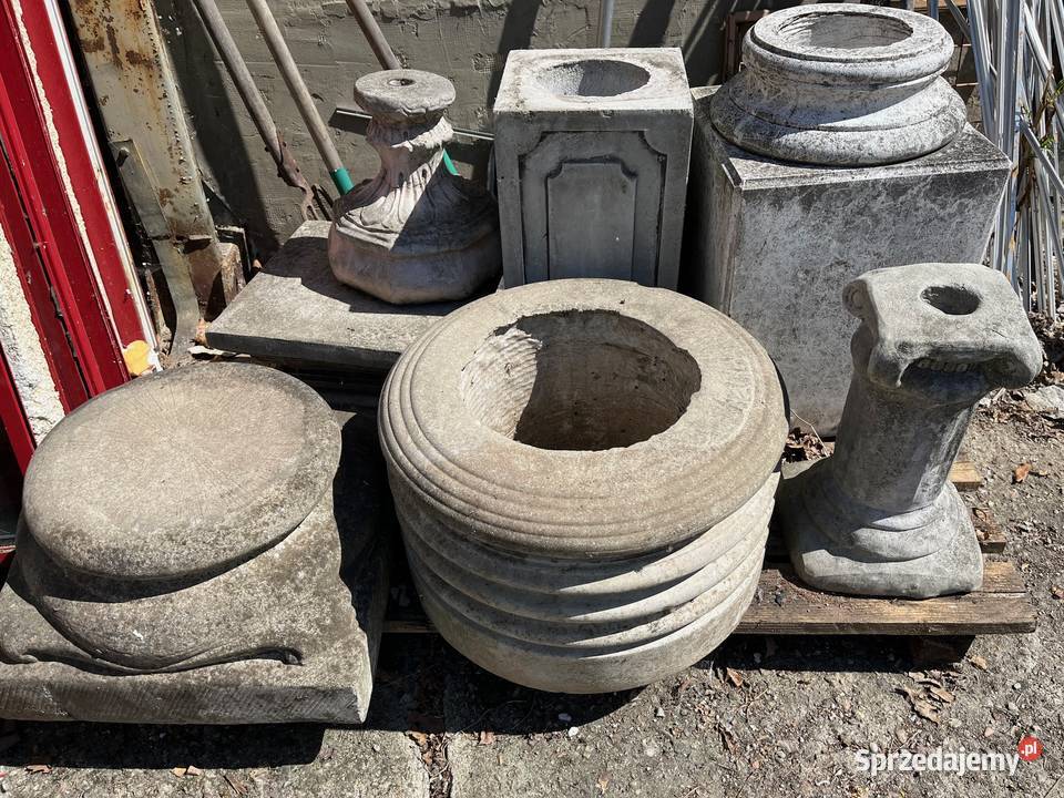 Ogrodowe kolumny z betonu różne wielkości