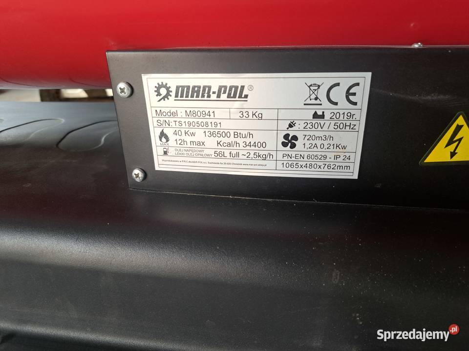 Nagrzewnica olejowa 40kw Roźwienica