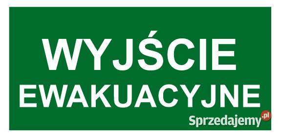 Naklejka BHP napis wyjście ewakuacyjne AA001