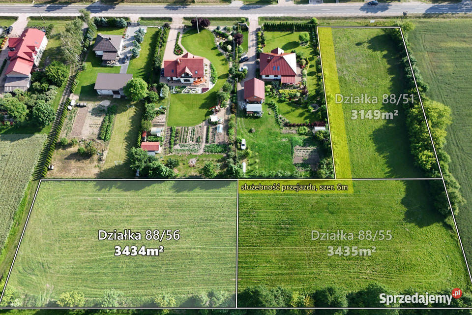 Działka rolnobudowlana 3434m2 Łaziska mazowieckie sprzedam
