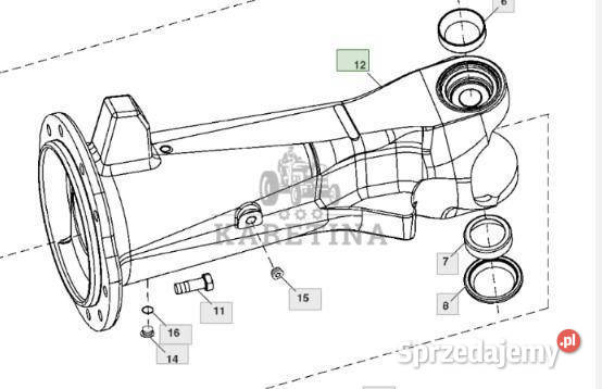 John Deere 7830 Obudowa Pochwa Przedniej Osi Jastrzębniki sprzedam