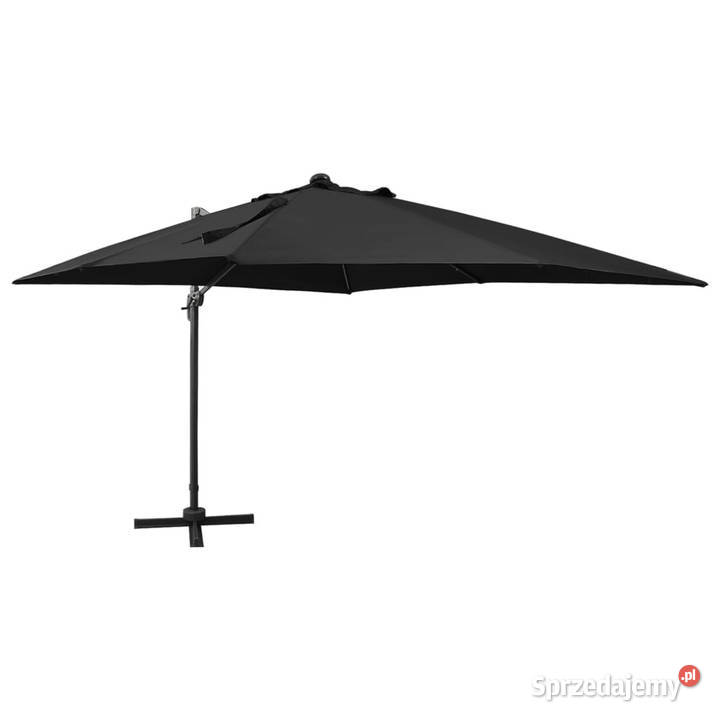 Parasol wiszący z lampkami LED i słupkiem 300 mazowieckie
