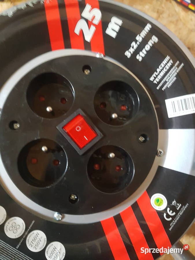 PRZEDŁUŻACZ BĘBNOWY NA BĘBNIE 25m 3x25mm GRUBY Głogowa sprzedam