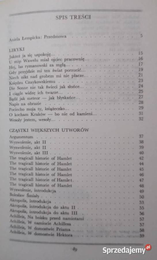 Wybór poezji Stanisław Wyspiański Gdańsk sprzedam