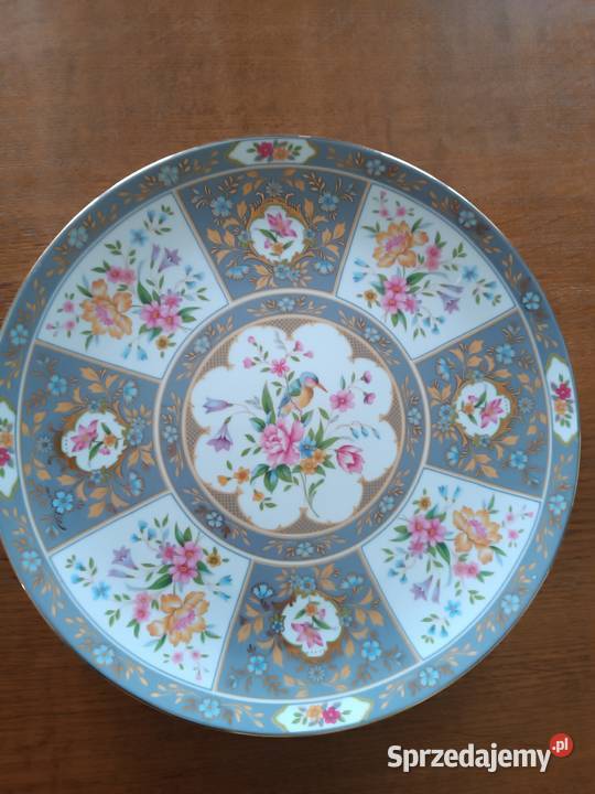 Patera porcelanowa zdobiona kwiatkami Gorlice