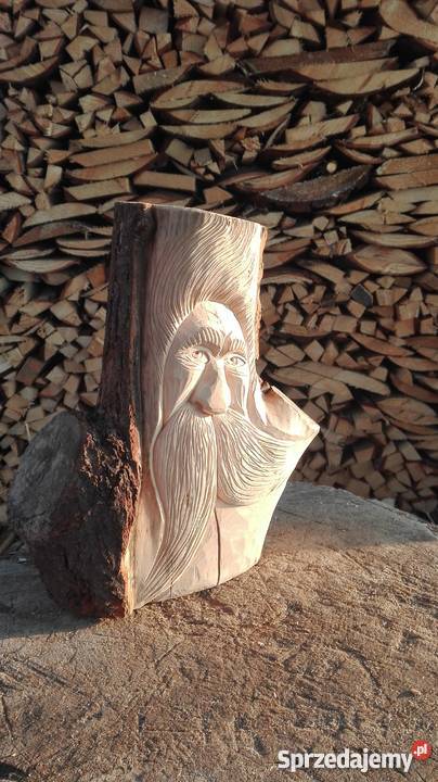 Rzeźba dziad duch lasu prezent Wadowice