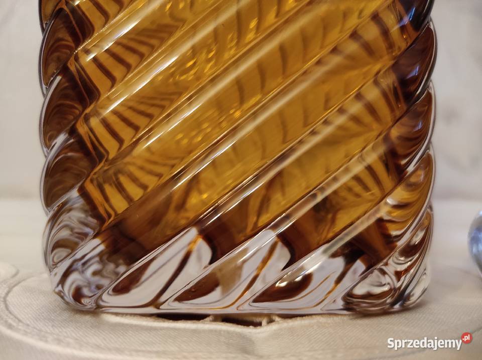 Karafka kryształowa grube miodowe szkło NOWA Białystok
