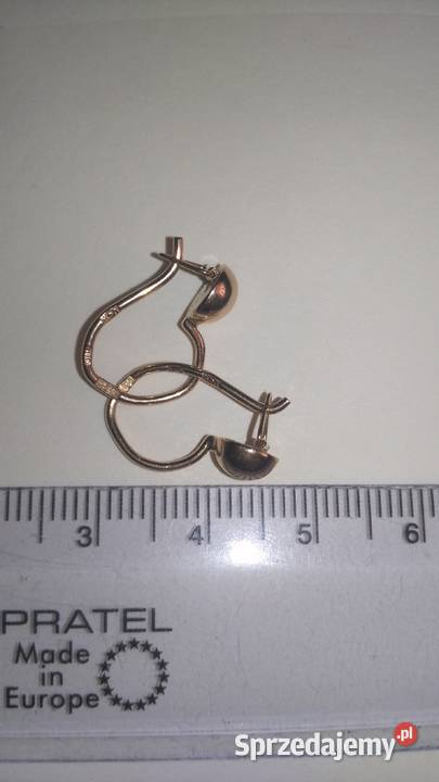 Złote kolczyki kulki p583 Blachownia