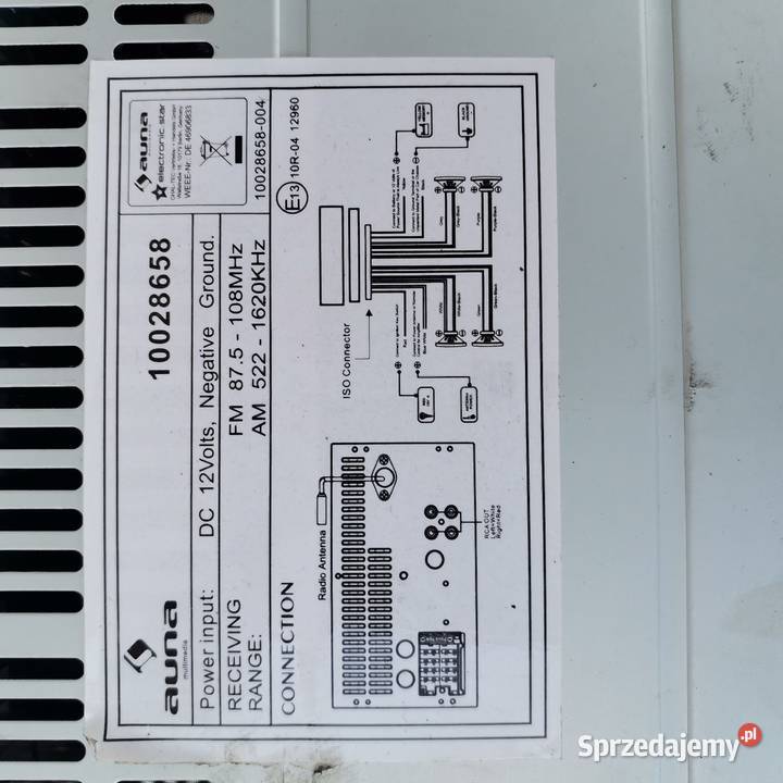 RADIO SAMOCHODOWE USBSDBTMP3AUX Auna T2080