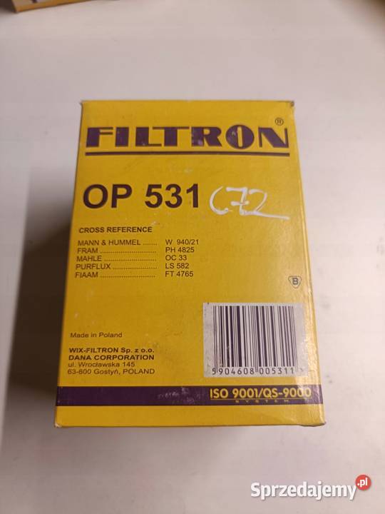 FILTR OLEJU Opel Ascona B Omega A Rekord D E Oleju sprzedam
