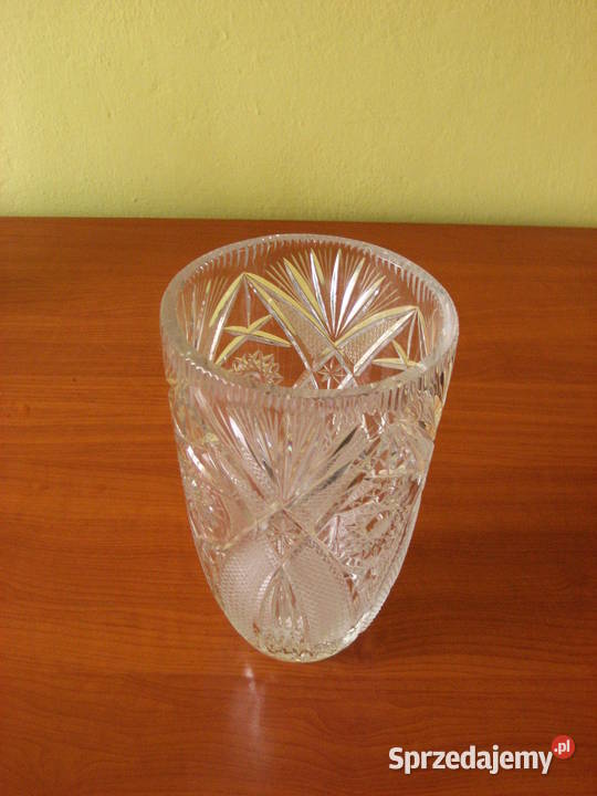 Kryształowy wazon Kryształ PRL Elegancki Wazony Kielce